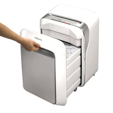 Distruggidocumenti uso moderato Fellowes LX211 - P-5 - 23 L - taglio a microframmenti 2x12 mm - bianco 5050301